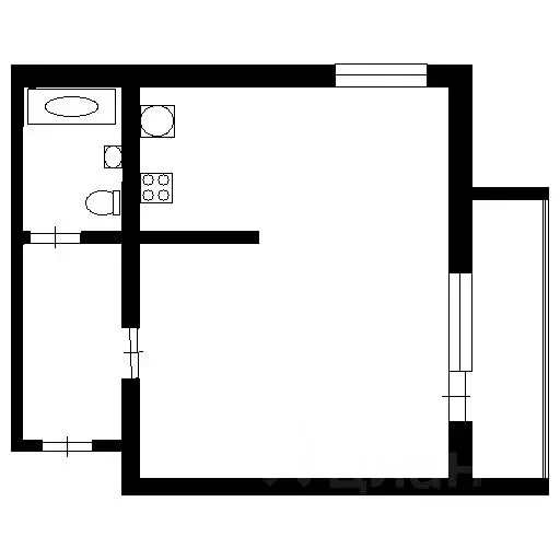 2-к кв. Челябинская область, Челябинск ул. Чайковского, 9 (34.8 м) - Фото 1