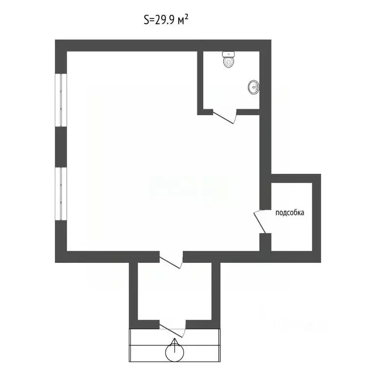 Офис в Тюменская область, Тюмень ул. Мельникайте, 96 (30 м) - Фото 2