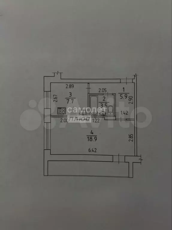 1-к. квартира, 36 м, 4/9 эт. - Фото 0