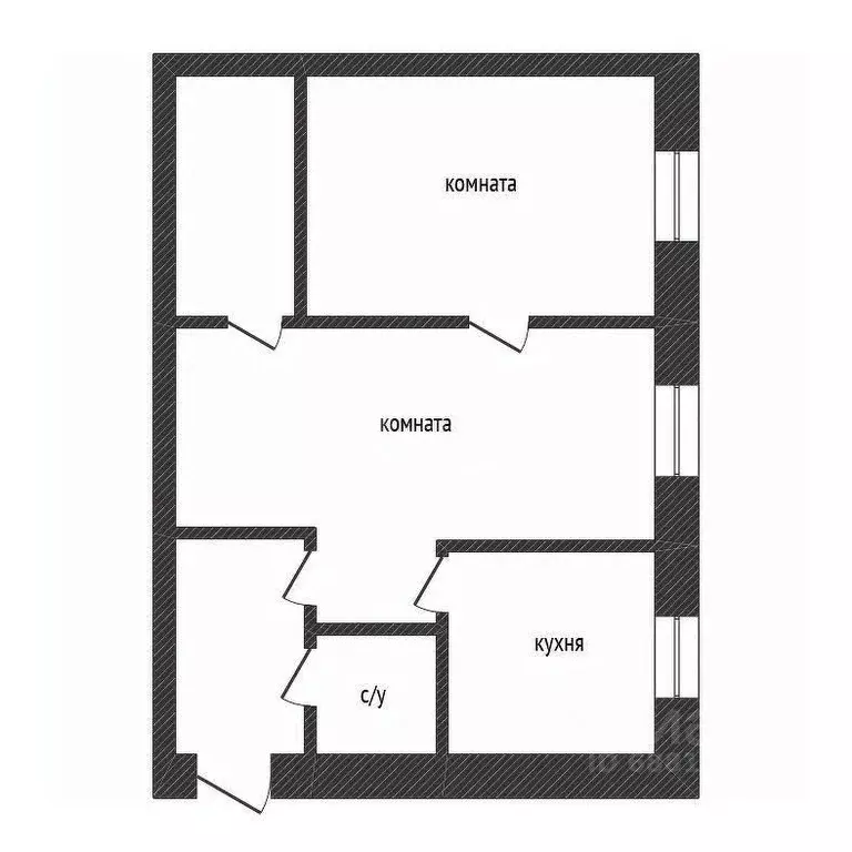 2-к кв. Ленинградская область, Волхов Новая ул., 6 (43.0 м) - Фото 2