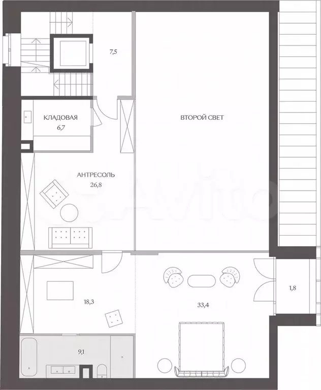 4-к. квартира, 297 м, 3/8 эт. - Фото 1