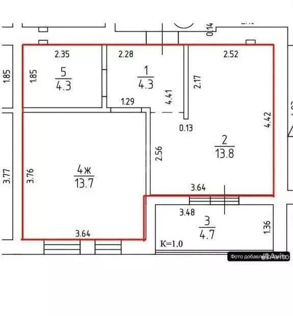 1-комнатная квартира: Зеленоградск, Лазаревская улица, 9 (36.1 м) - Фото 1