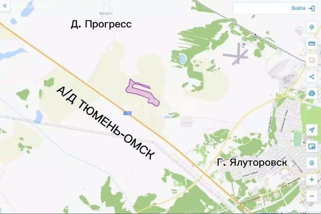 Участок в Тюменская область, Ялуторовский муниципальный округ, деревня ... - Фото 0