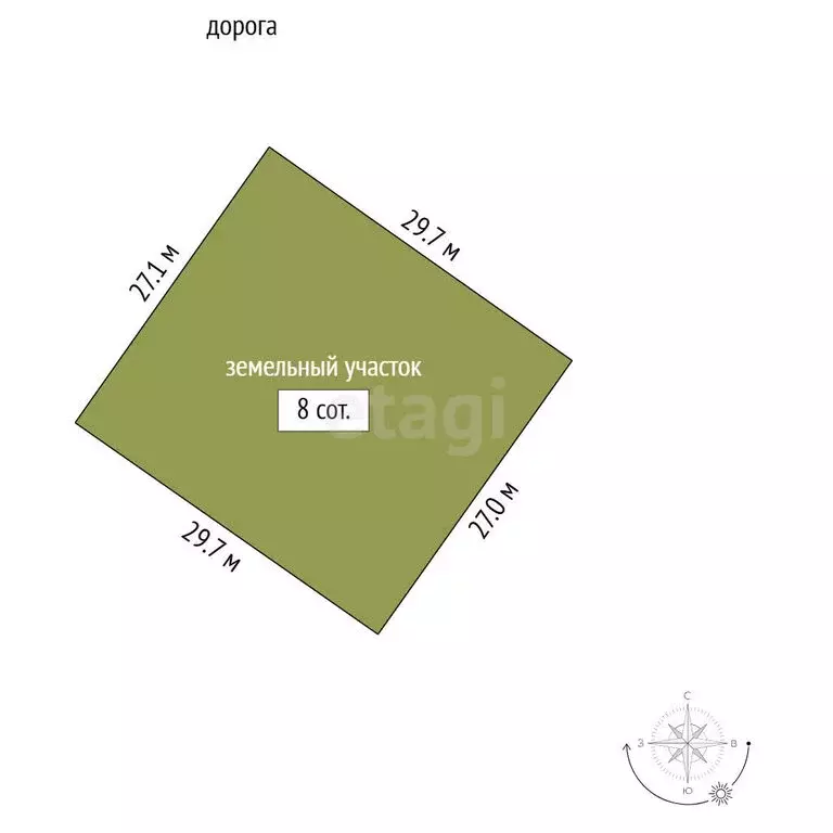 Участок в Терновский муниципальный округ, село Родное (8 м) - Фото 1