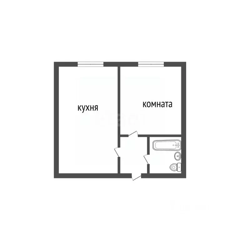 1-к кв. Курганская область, Курган просп. Конституции, 77А (34.0 м) - Фото 2