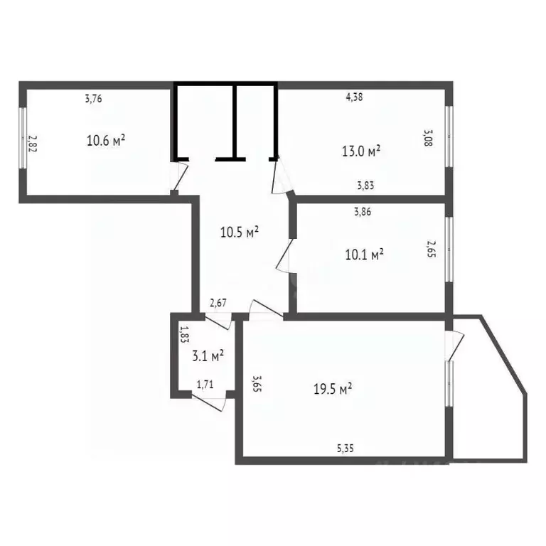 3-к кв. Воронежская область, Воронеж ул. Кирова, 10 (74.0 м) - Фото 2