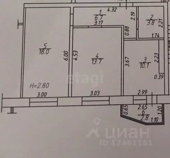 2-к кв. Краснодарский край, Анапа ул. Ленина, 180к8 (55.1 м) - Фото 2