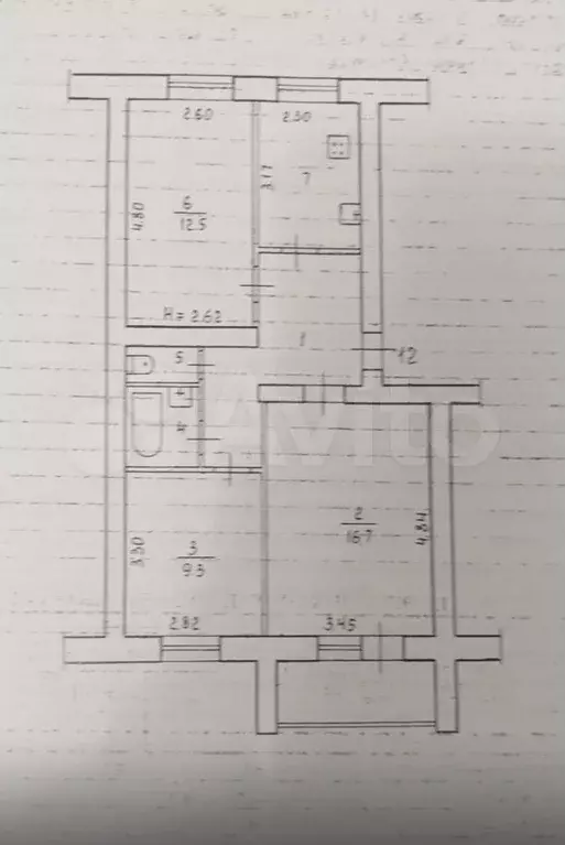 3-к. квартира, 60,3 м, 1/5 эт. - Фото 1