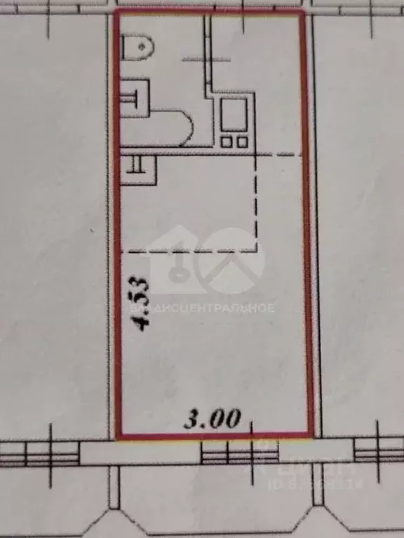 Студия Новосибирская область, Новосибирск ул. Виктора Уса, 7 (19.9 м) - Фото 2