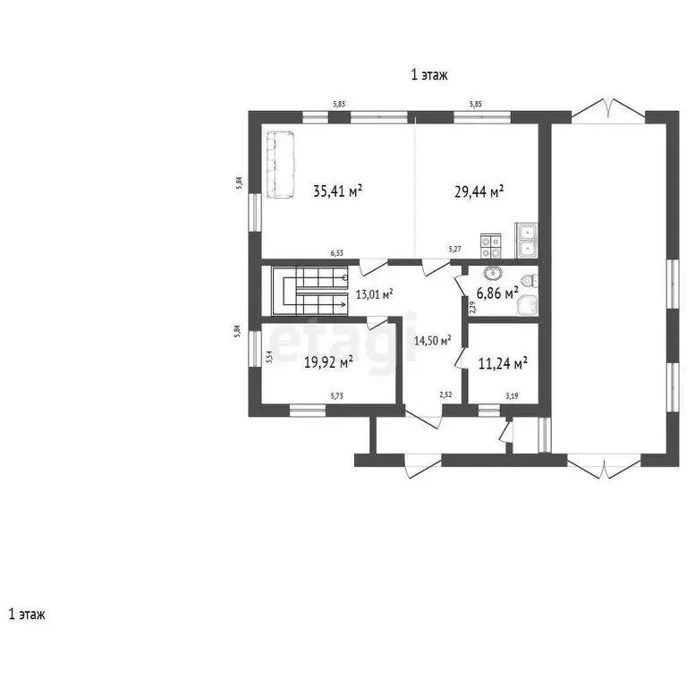 Дом в Троицк, улица имени А.С. Макаренко (288 м) - Фото 2
