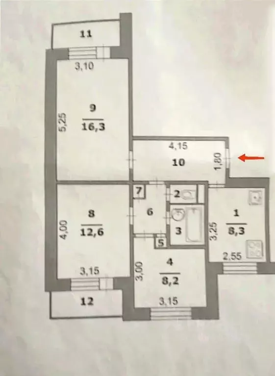 3-к кв. Белгородская область, Белгород ул. Губкина, 17 (60.0 м) - Фото 0