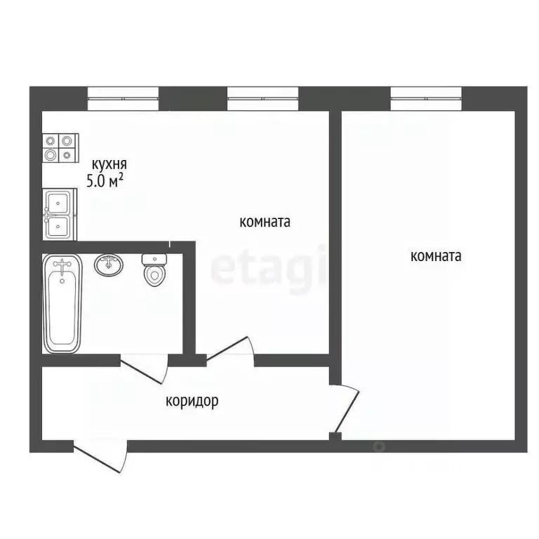 2-к кв. Ярославская область, Рыбинск ул. Черняховского, 25 (41.8 м) - Фото 1
