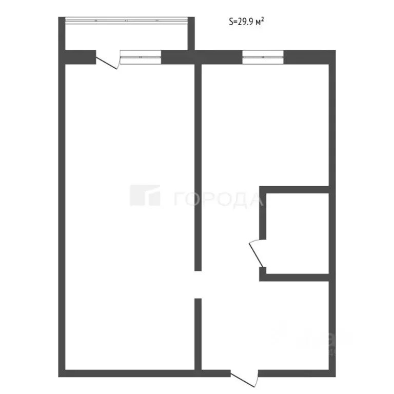 1-к кв. Алтайский край, Барнаул ул. Чеглецова, 16 (29.9 м) - Фото 2