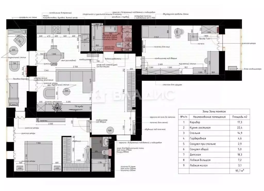 3-к кв. Новосибирская область, Новосибирск ул. Декабристов, 41 (95.7 ... - Фото 1