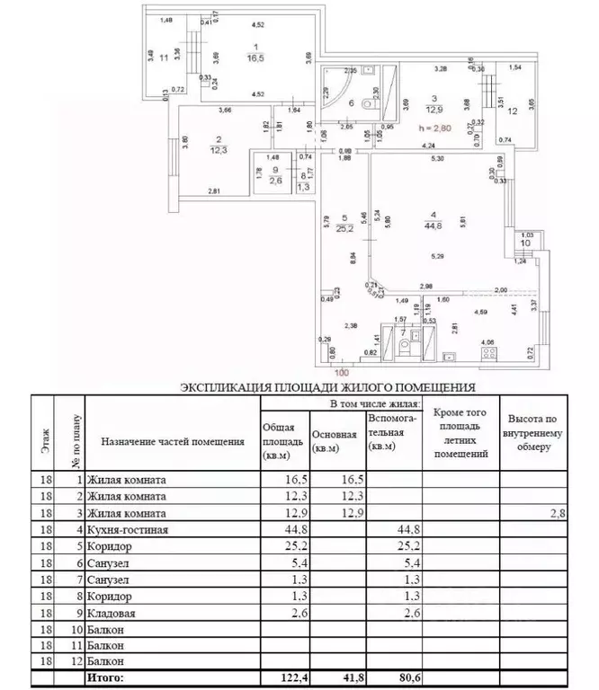 4-к кв. Свердловская область, Екатеринбург ул. Белинского, 180 (122.4 ... - Фото 1