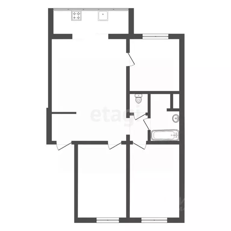 4-к кв. Челябинская область, Челябинск ул. Сулимова, 92а (72.0 м) - Фото 2