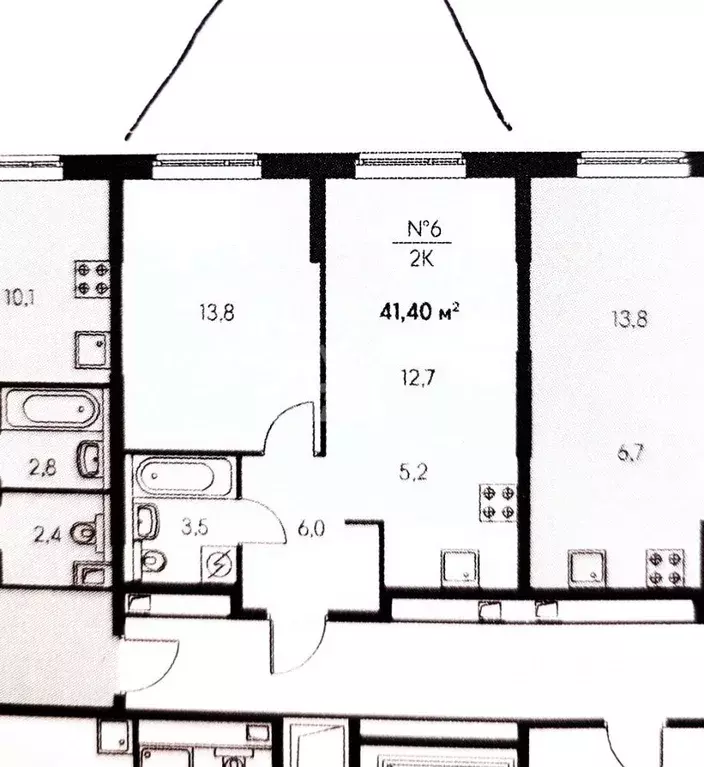2-к кв. Москва ул. Саларьевская, 8к3 (41.3 м) - Фото 2