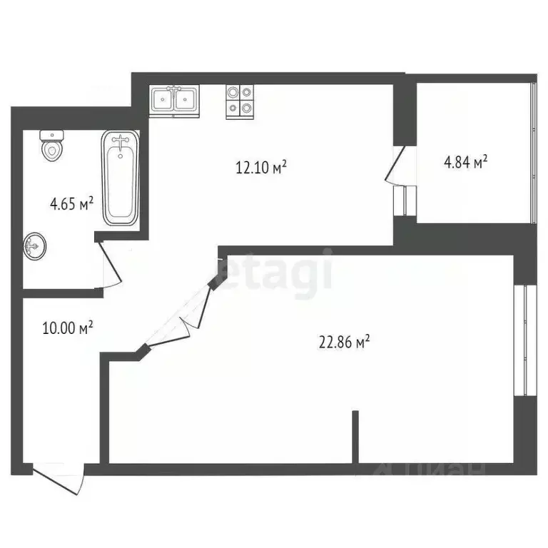 1-к кв. московская область, химки совхозная ул, 9 (54.5 м) - Фото 1