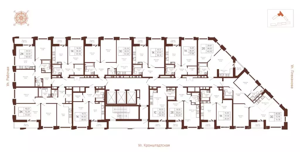 Студия Пермский край, Пермь Данилиха мкр, Три Девятых жилой комплекс ... - Фото 2
