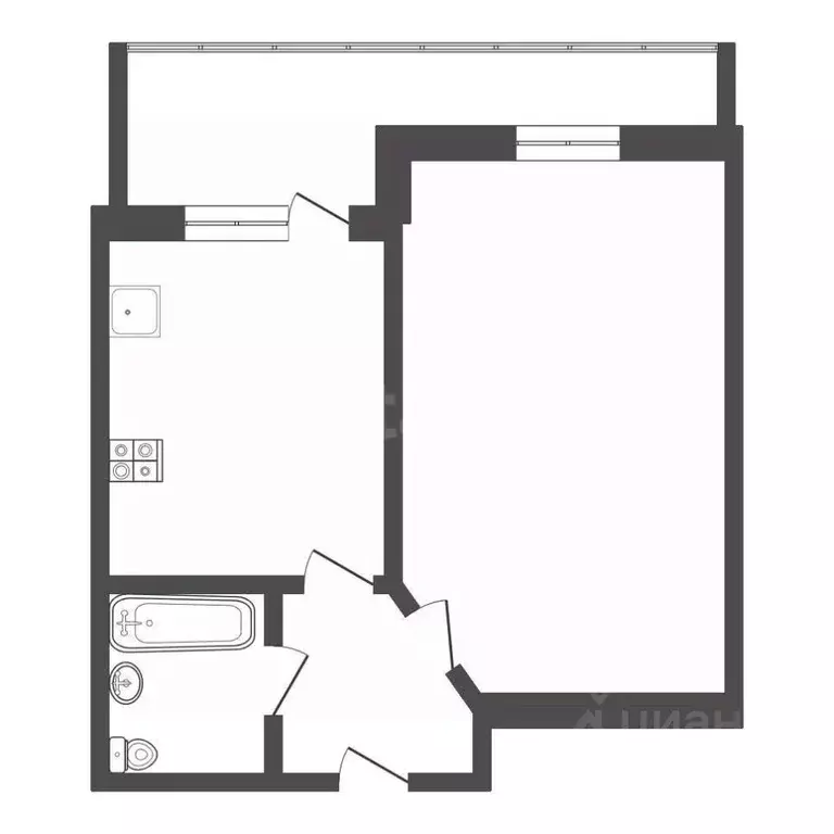 1-к кв. Тульская область, Тула ул. Свободы, 56А (57.5 м) - Фото 2