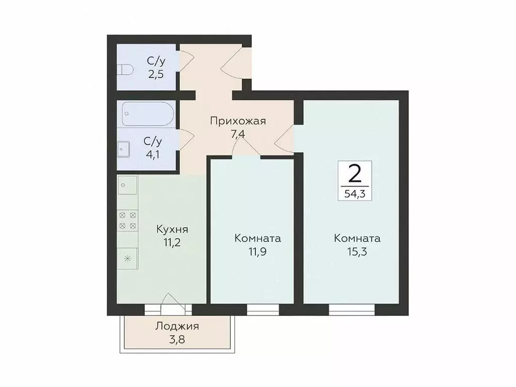 2-комнатная квартира: Самара, улица Победы, 14А (54.3 м) - Фото 0