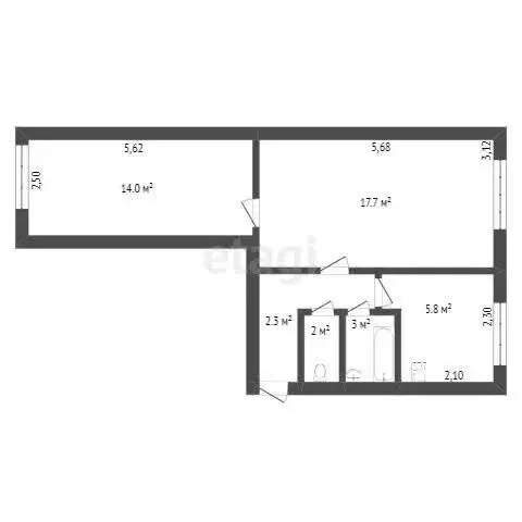 2-комнатная квартира: Ачинск, улица Чкалова, 41 (45.1 м) - Фото 1