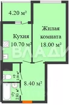 1-к кв. Воронежская область, Воронеж Краснознаменная ул., 57/3 (42.2 ... - Фото 1
