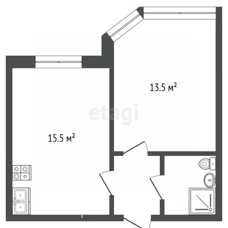 1-к кв. Краснодарский край, Анапа Анапское ш., 30 (36.2 м) - Фото 2