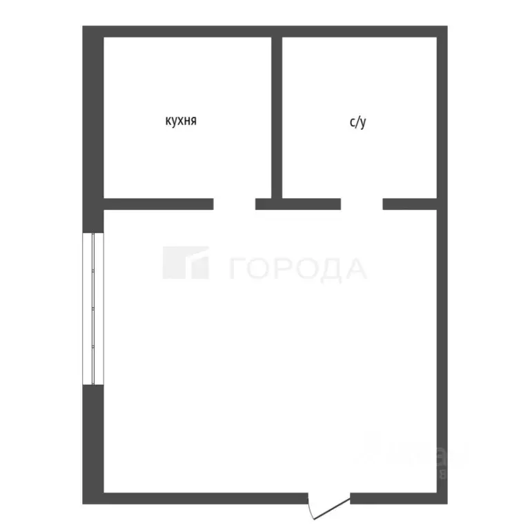 Студия Кемеровская область, Новокузнецк Запорожская ул., 41 (18.9 м) - Фото 2