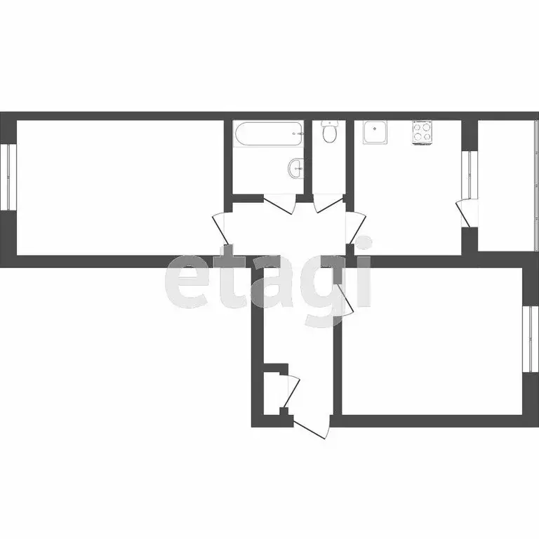 2-комнатная квартира: Тюмень, Ялуторовская улица, 23 (49.2 м) - Фото 1