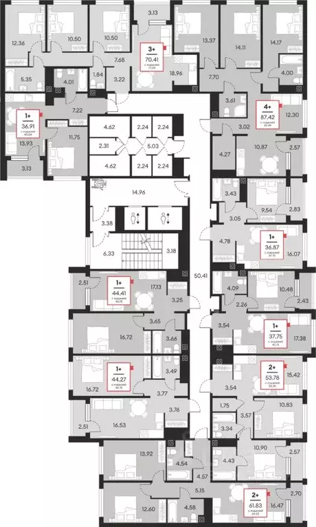 3-к кв. Ханты-Мансийский АО, Нефтеюганск ул. Нефтяников, 48А (70.41 м) - Фото 1