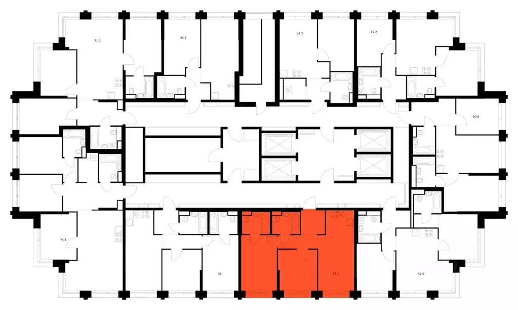 2-к кв. Москва ул. Маршала Прошлякова, 12к2с1 (51.1 м) - Фото 2