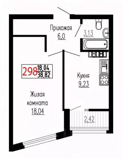 1-к кв. Свердловская область, Екатеринбург ул. Лыжников, 3 (38.6 м) - Фото 1
