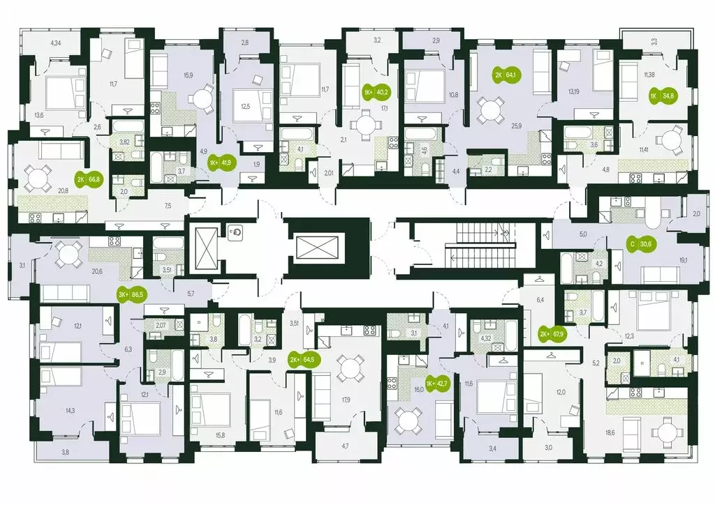 2-комнатная квартира: Чита, микрорайон Каштакский (42.7 м) - Фото 1