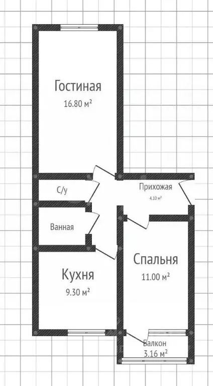 2-к кв. Краснодарский край, Ейск ул. Седина (49.4 м) - Фото 1