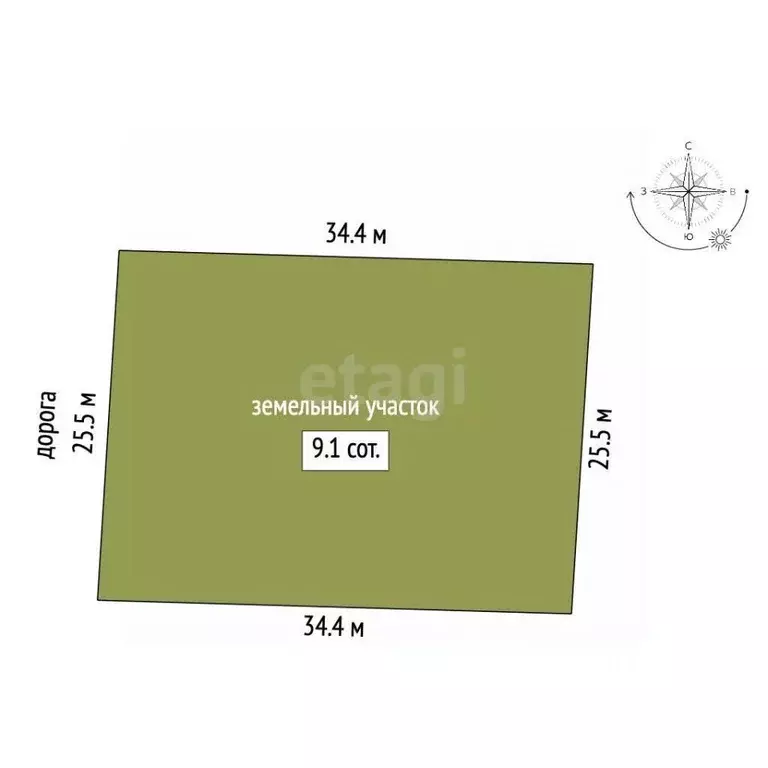 Участок в Марий Эл, Йошкар-Ола городской округ, д. Акшубино  (10.0 ... - Фото 2