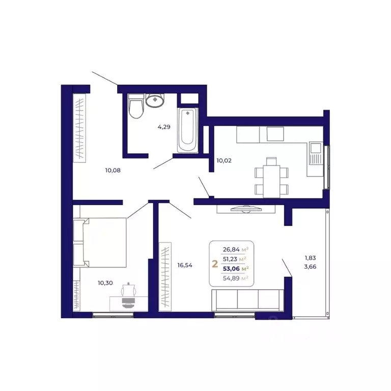 2-к кв. Башкортостан, Уфа Затон-Восточный жилрайон, Паруса жилой ... - Фото 1