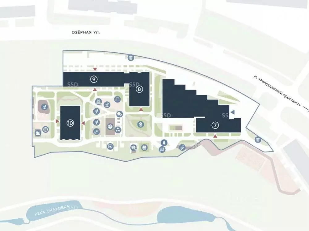 Торговая площадь в Москва Левел Мичуринский жилой комплекс, к8 (41 м) - Фото 2