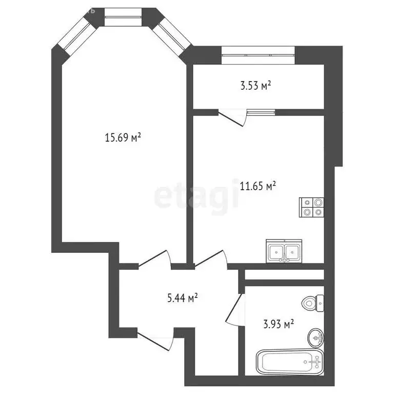 1-комнатная квартира: Тамбов, Пахотная улица, 20 (44.44 м) - Фото 0