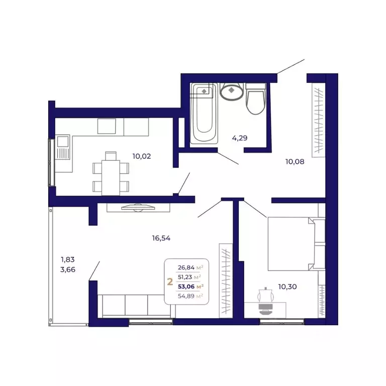 2-к кв. Башкортостан, Уфа Затон-Восточный жилрайон, Паруса жилой ... - Фото 1