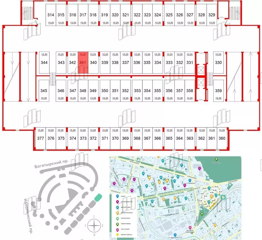 Гараж в Санкт-Петербург Коломяжский просп., 13к2 (13 м) - Фото 0