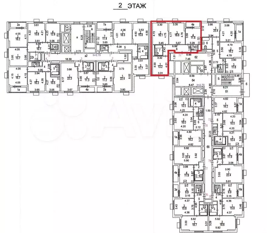 Аукцион: 3-к. квартира, 73,1 м, 2/23 эт. - Фото 1