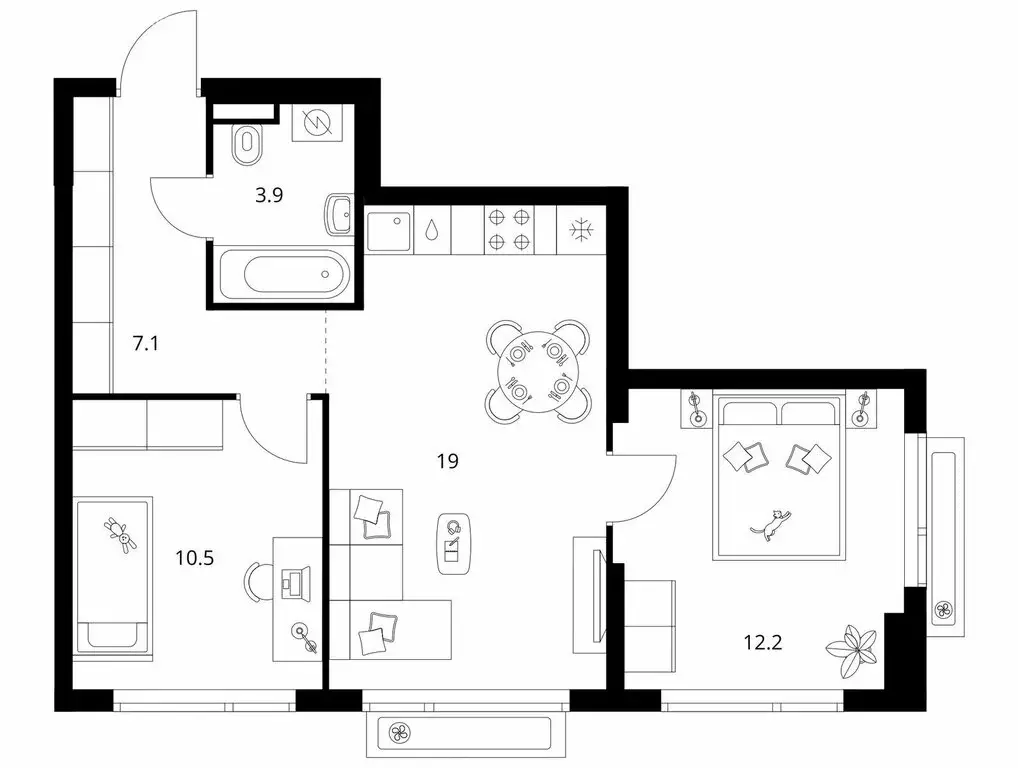 2-комнатная квартира: Зеленоград, 22-й микрорайон, ЖК Зелёный Парк, ... - Фото 1