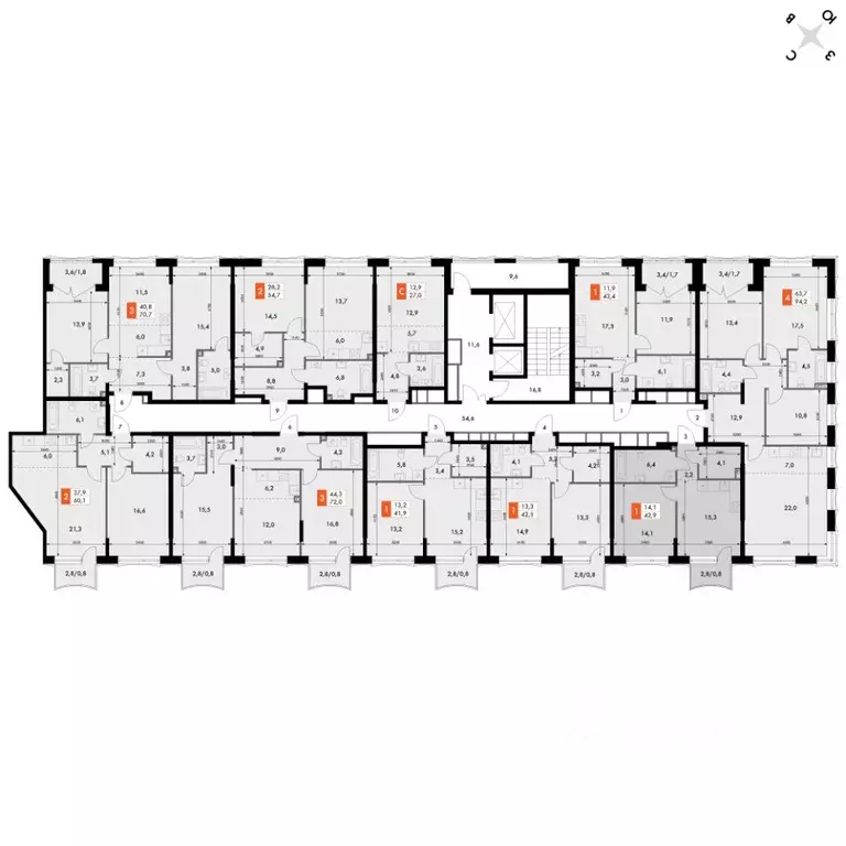 1-к кв. Нижегородская область, Нижний Новгород Черниговская ул. (42.9 ... - Фото 1