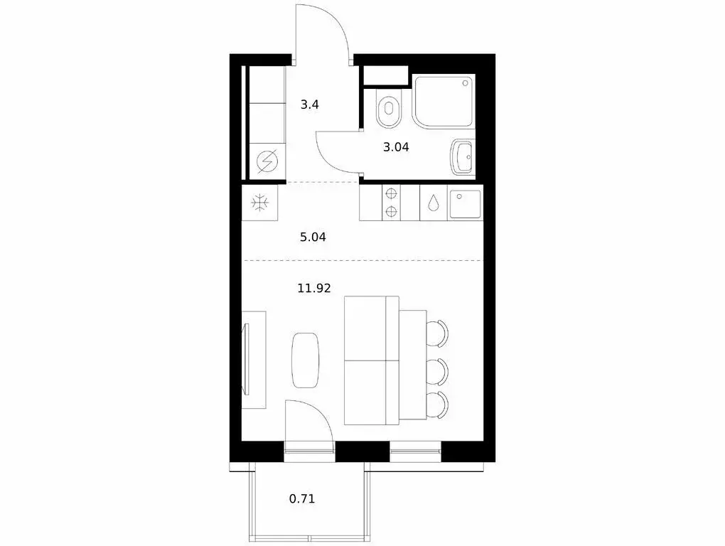 Квартира-студия: Улан-Удэ, Советская улица, 6/2 (24.11 м) - Фото 0
