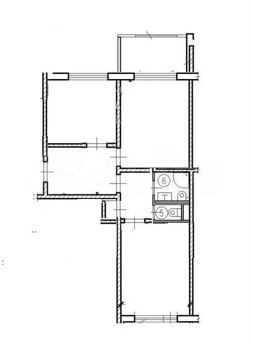 2-к. квартира, 50,8м, 3/5эт. - Фото 0