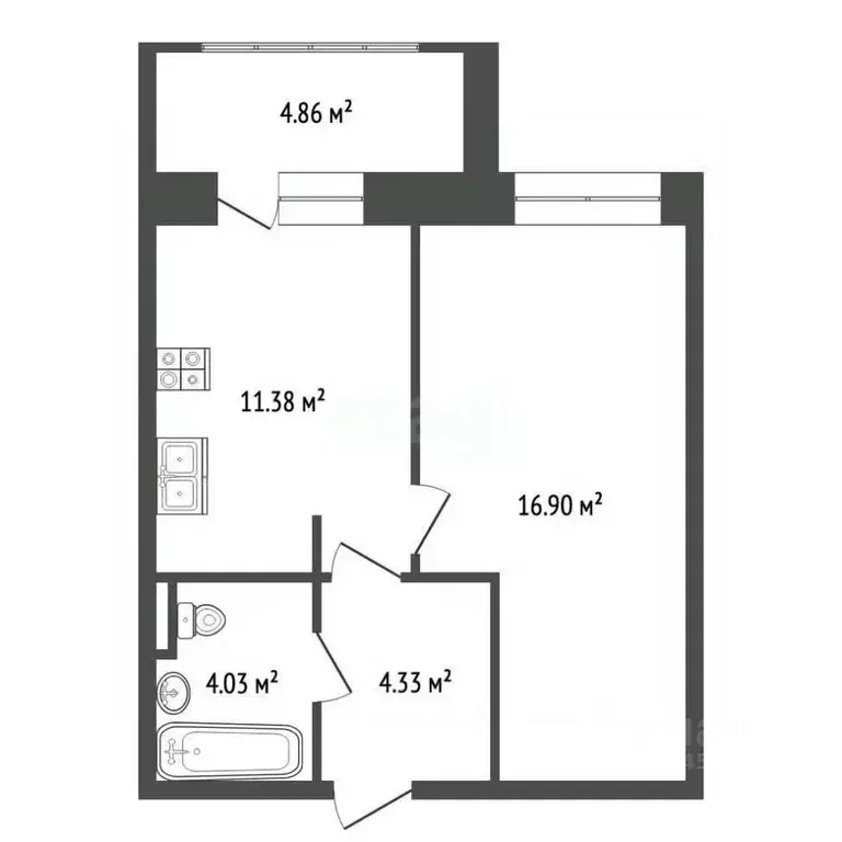 1-к кв. Марий Эл, Йошкар-Ола ул. Анникова, 12В (41.5 м) - Фото 2