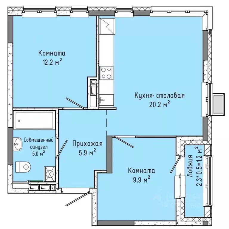 2-к кв. Удмуртия, Ижевск Карлутский жилрайон, 3-й мкр, Скандинавия ... - Фото 0