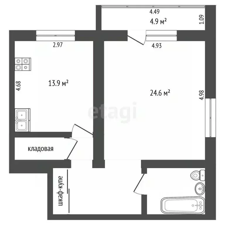 1-к кв. Тюменская область, Тюмень Восточный мкр, ул. Моторостроителей, ... - Фото 1