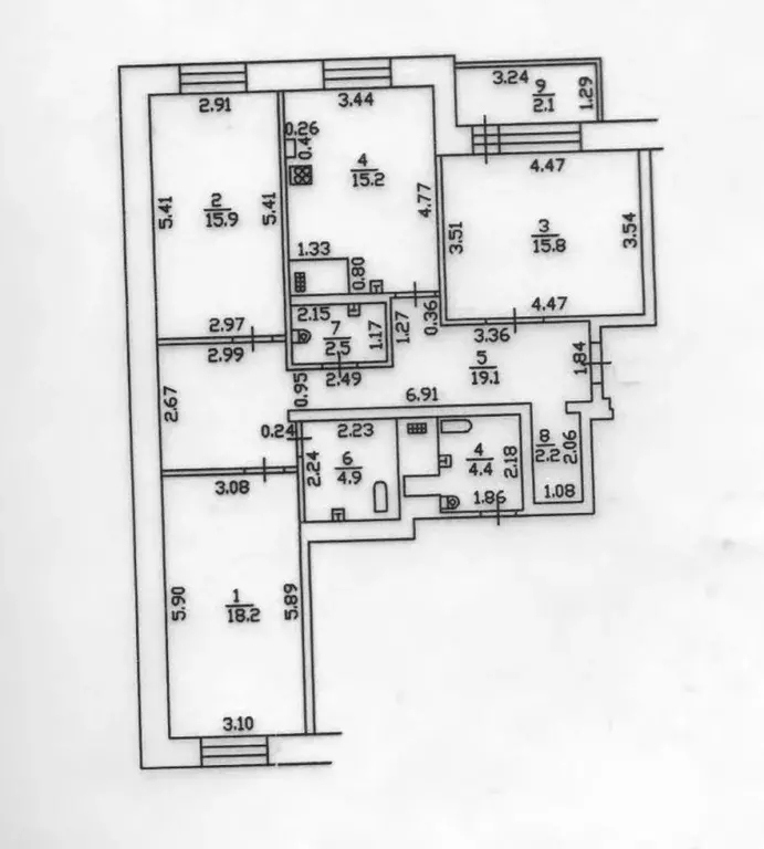 3-к кв. Татарстан, Нижнекамск просп. Химиков, 90 (93.8 м) - Фото 2